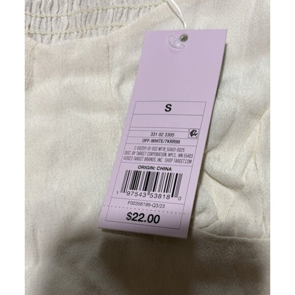 Small - Womens Long Sleeve Lace Bustier Top - Wild Fable - Off White/Cream - Picture 3 of 6